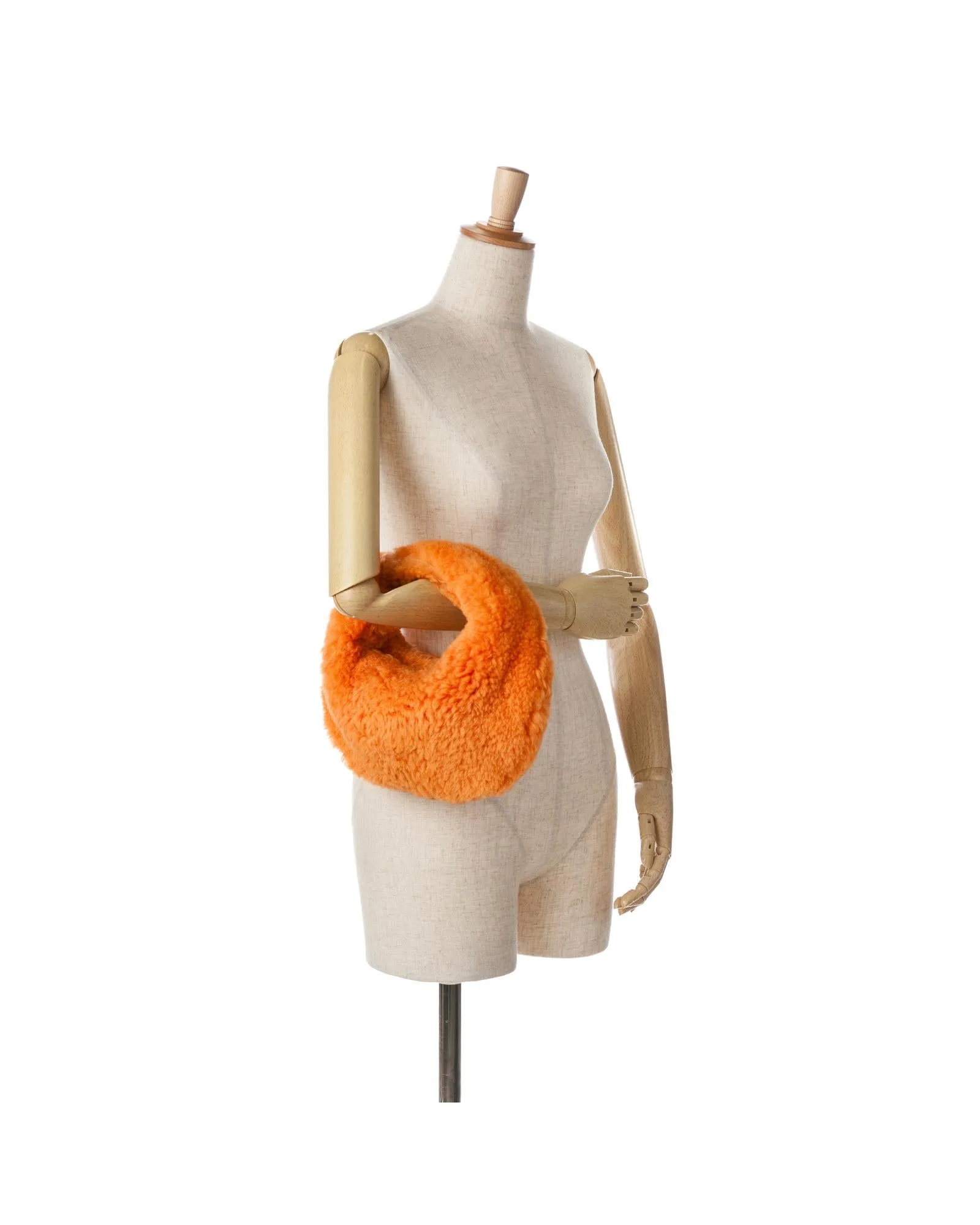 Mini Shearling Knotted Handle Bag