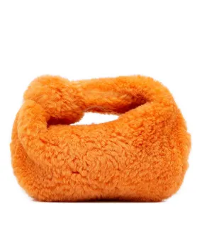 Mini Shearling Knotted Handle Bag