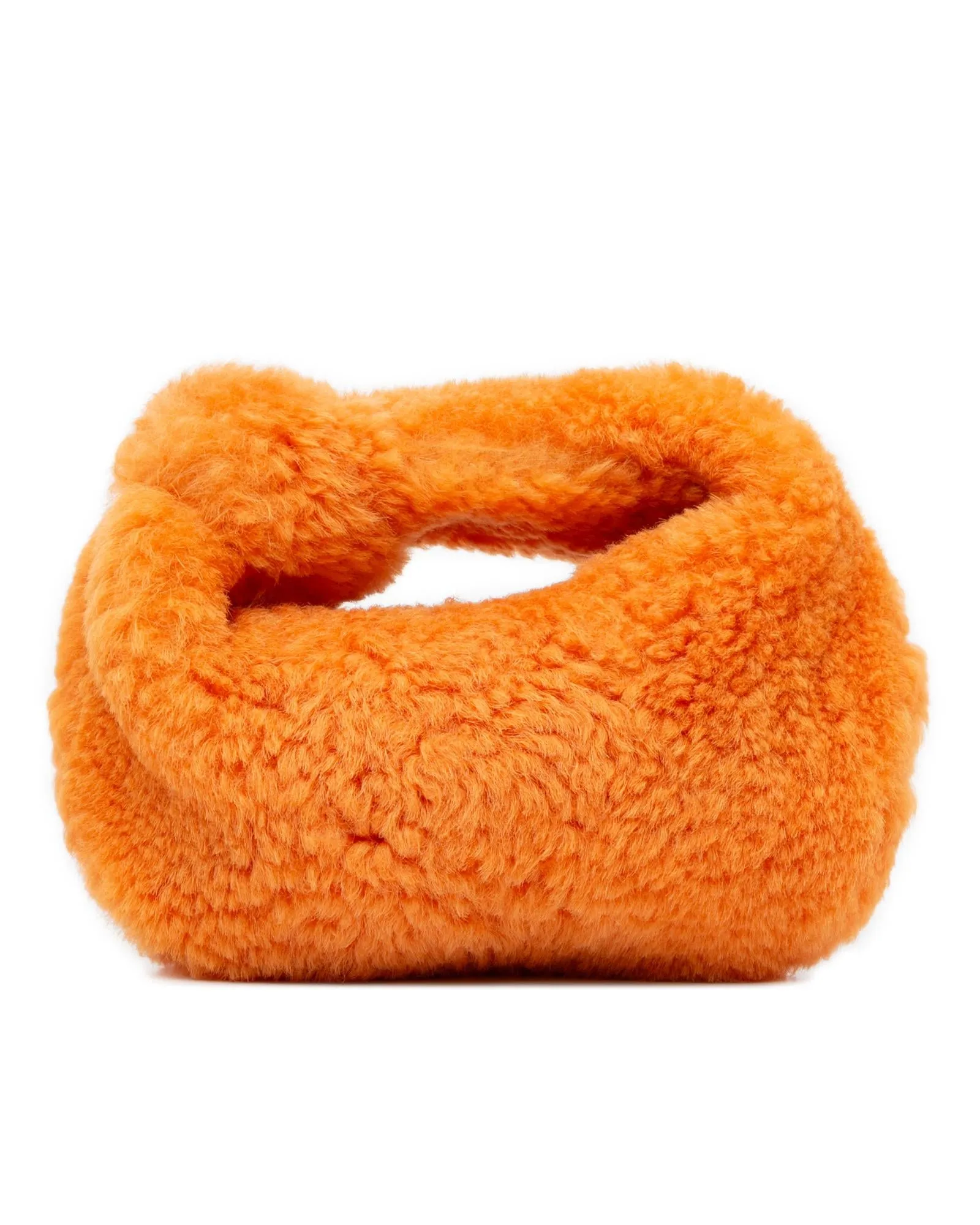 Mini Shearling Knotted Handle Bag
