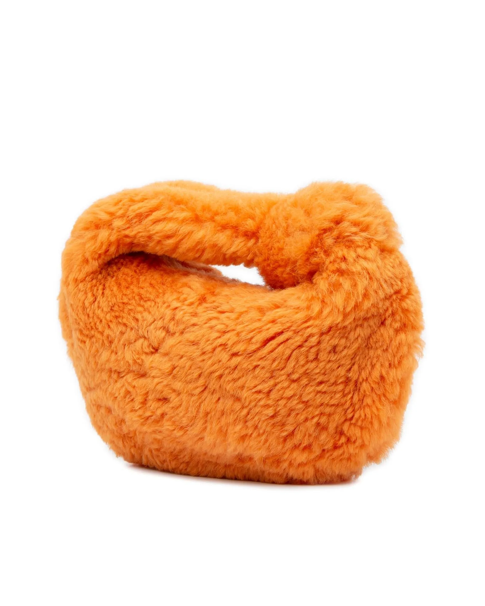 Mini Shearling Knotted Handle Bag