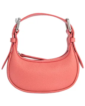 Mini Soho Flat Grain Leather Bag in Salmon