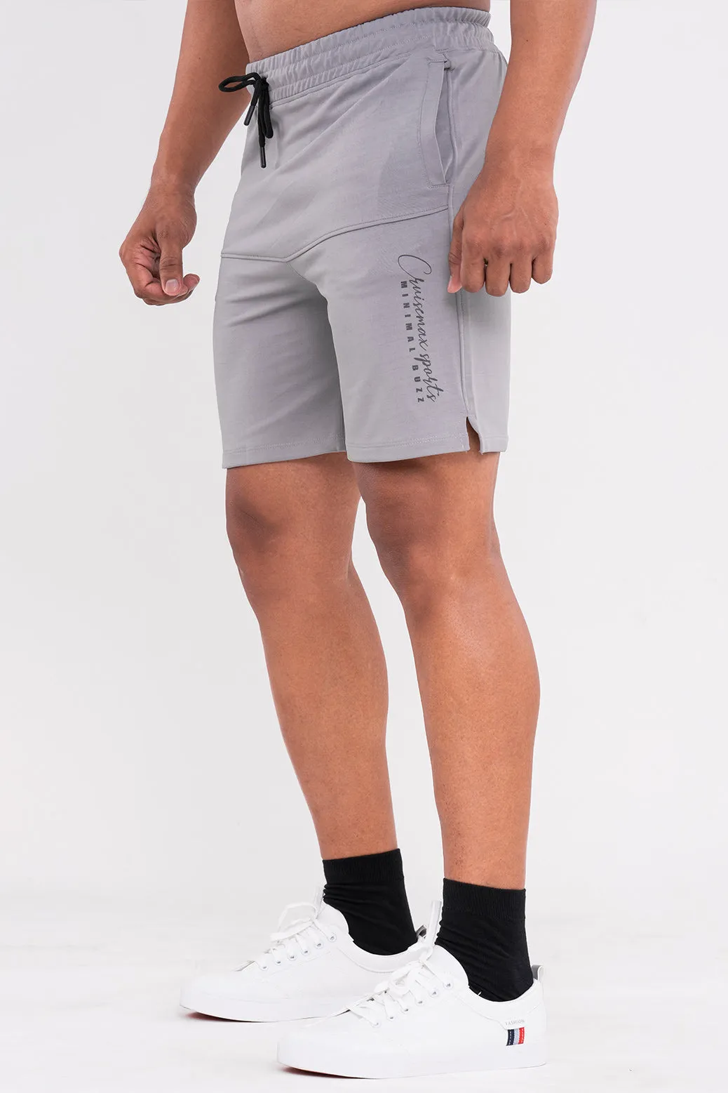 Minimal Buzz Ultra Active wear Shorts-Light grey