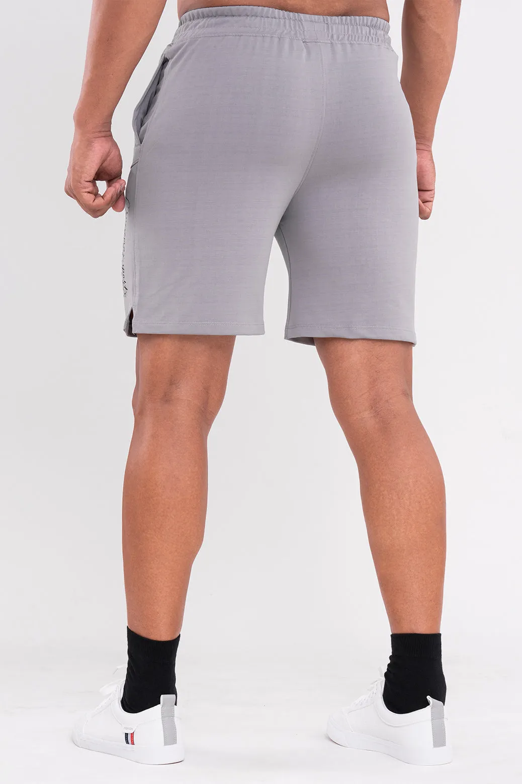 Minimal Buzz Ultra Active wear Shorts-Light grey