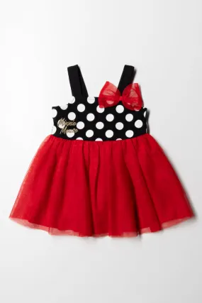 Minnie Mouse Dress With Bow Red And Black