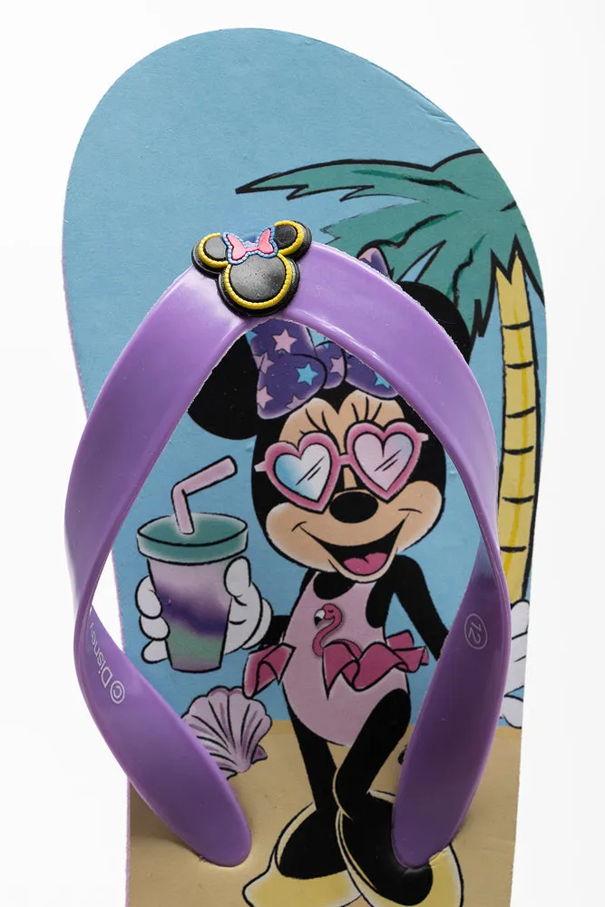 Minnie Mouse Flip Flop Purple