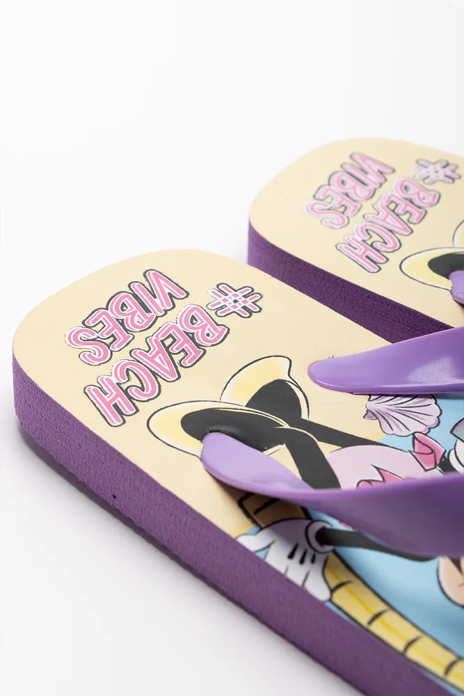 Minnie Mouse Flip Flop Purple