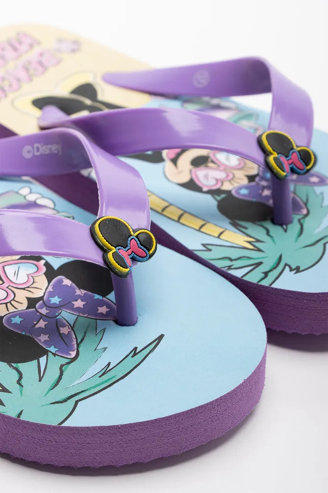 Minnie Mouse Flip Flop Purple