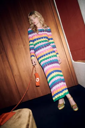 Mirabel Pointelle Knit Maxi Dress