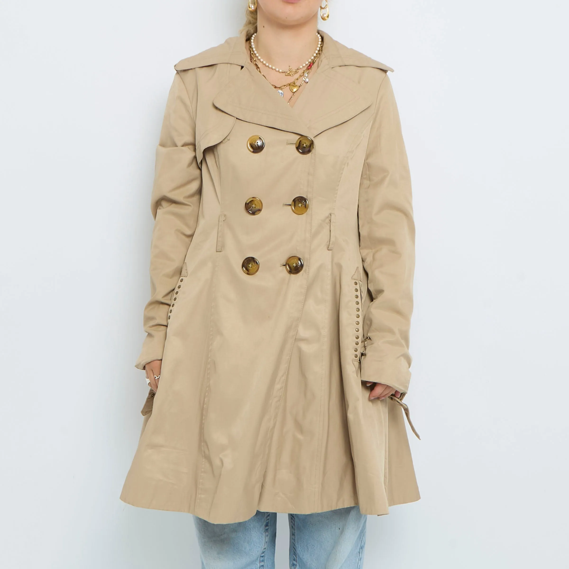 Miss Sixty Beige Swing Trench Coat - L