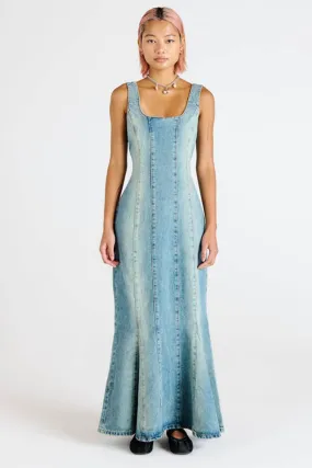 MISS WORLD DENIM MAXI DRESS