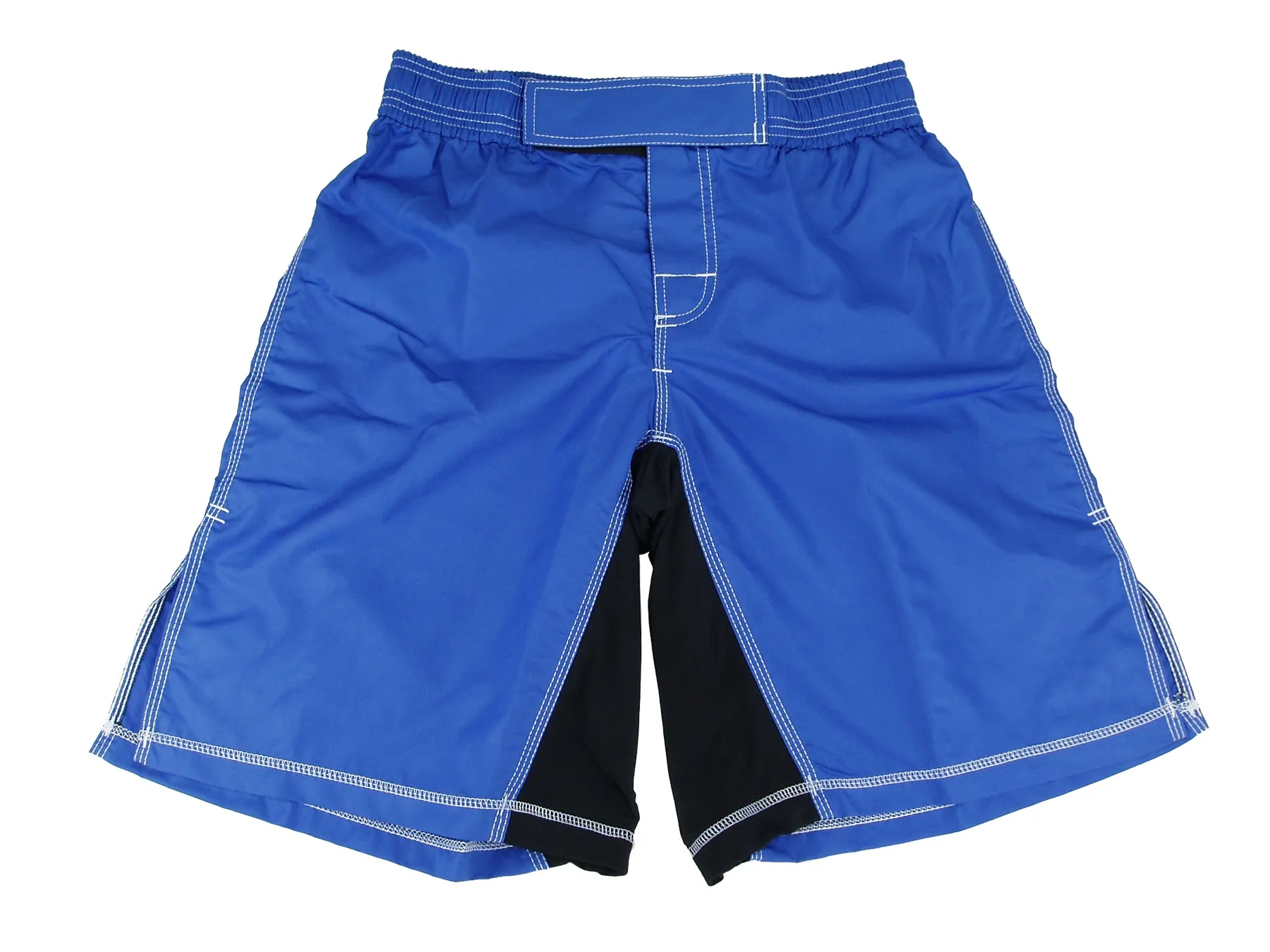 MMA Shorts, Elastic Waist, Blue