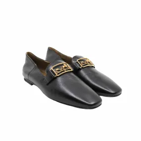 mocassine time black gold buckle #35