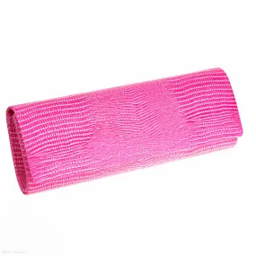 Mock Alligator Clutch (Pink)