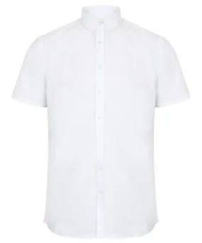 Modern short sleeve Oxford shirt | White