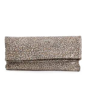 Mollie Cross-Body Convertible Clutch: Mini Sand Leopard