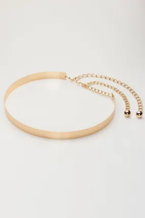 Monica Flat Waist Belt (Gold)