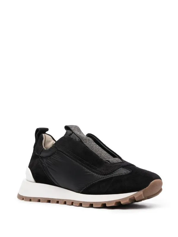 monili-embellished slip-on sneakers