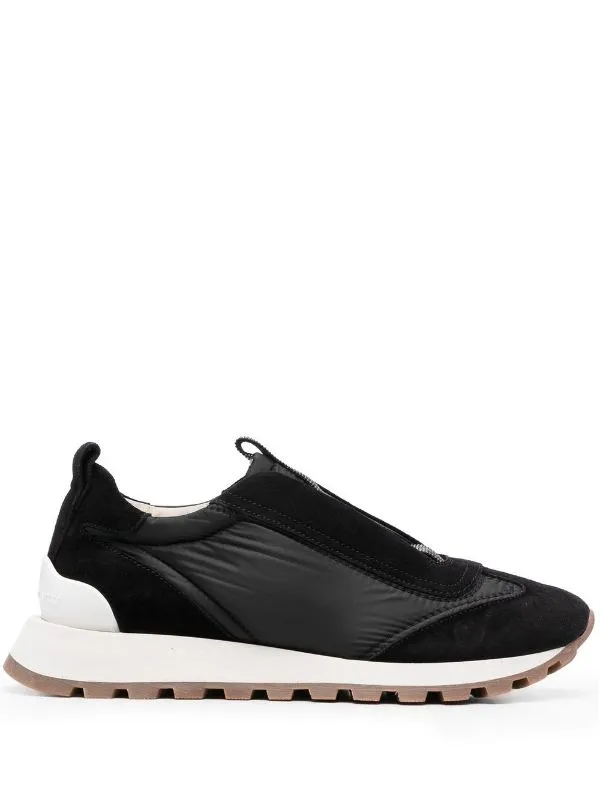 monili-embellished slip-on sneakers