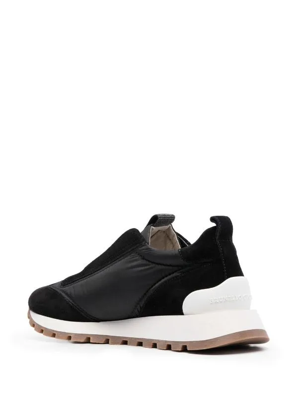 monili-embellished slip-on sneakers