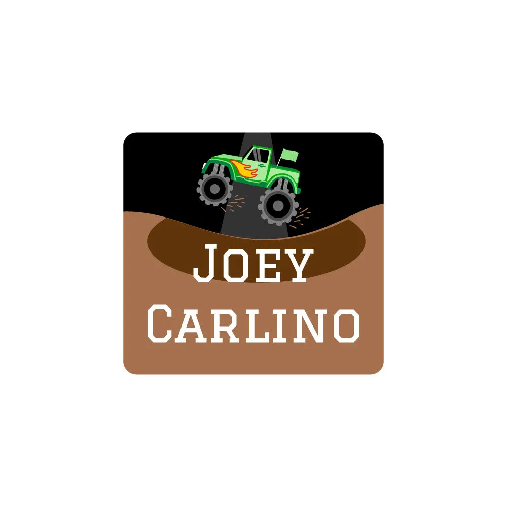 Monster Truck Clothing Labels