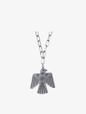 Montana West Silver Thunderbird Pendant Necklace