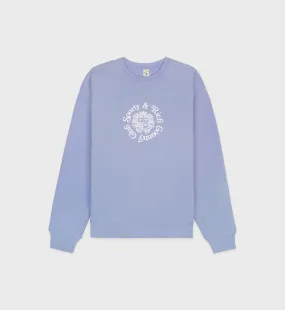Monte Carlo Crewneck - Periwinkle/White