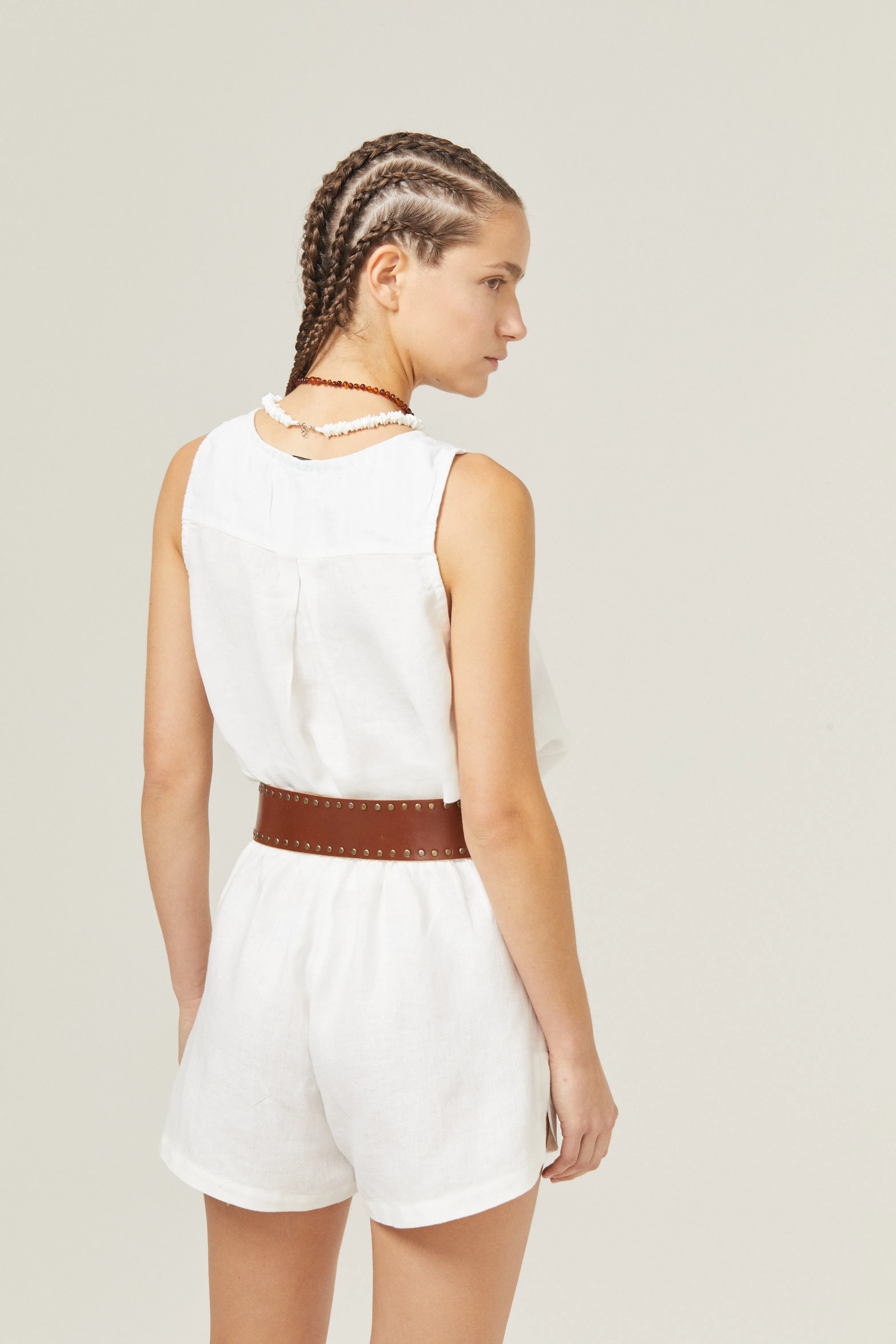 Moon Linen Shorts - Off-White