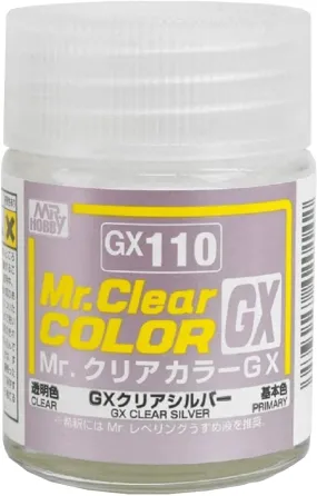 Mr. Hobby GX110 Mr. Clear Color GX Clear Silver Lacquer Paint 18ml