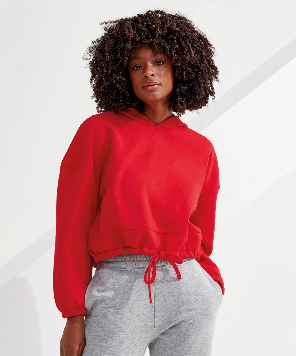 Mulberry - Women's TriDri® cropped oversize hoodie