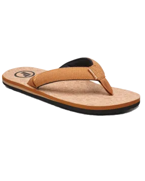 Mully Cork Flip Flops in Tan