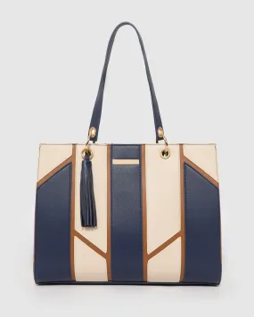 Multi Colour Demi Panel Tote Bag