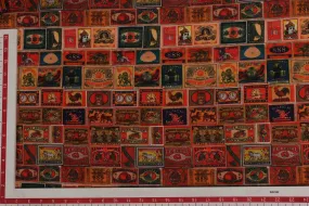Multi Colour Traditional Canvas Fabric