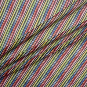 Multi/Bright Striped Silk Georgette