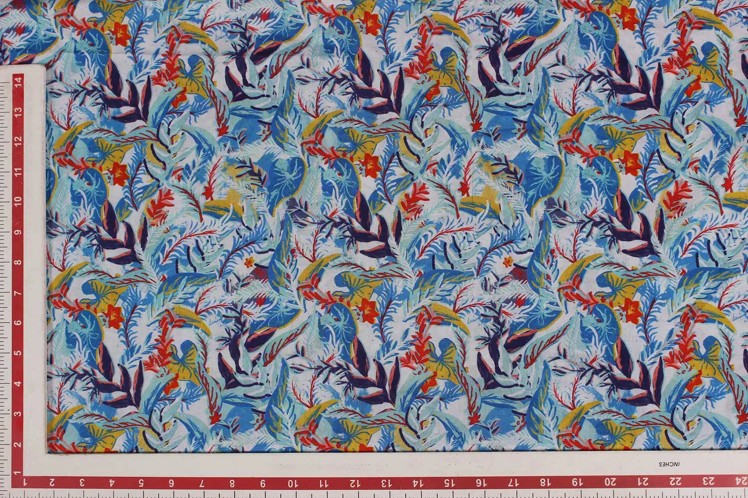 Multicolor Floral Cotton Cambric Fabric