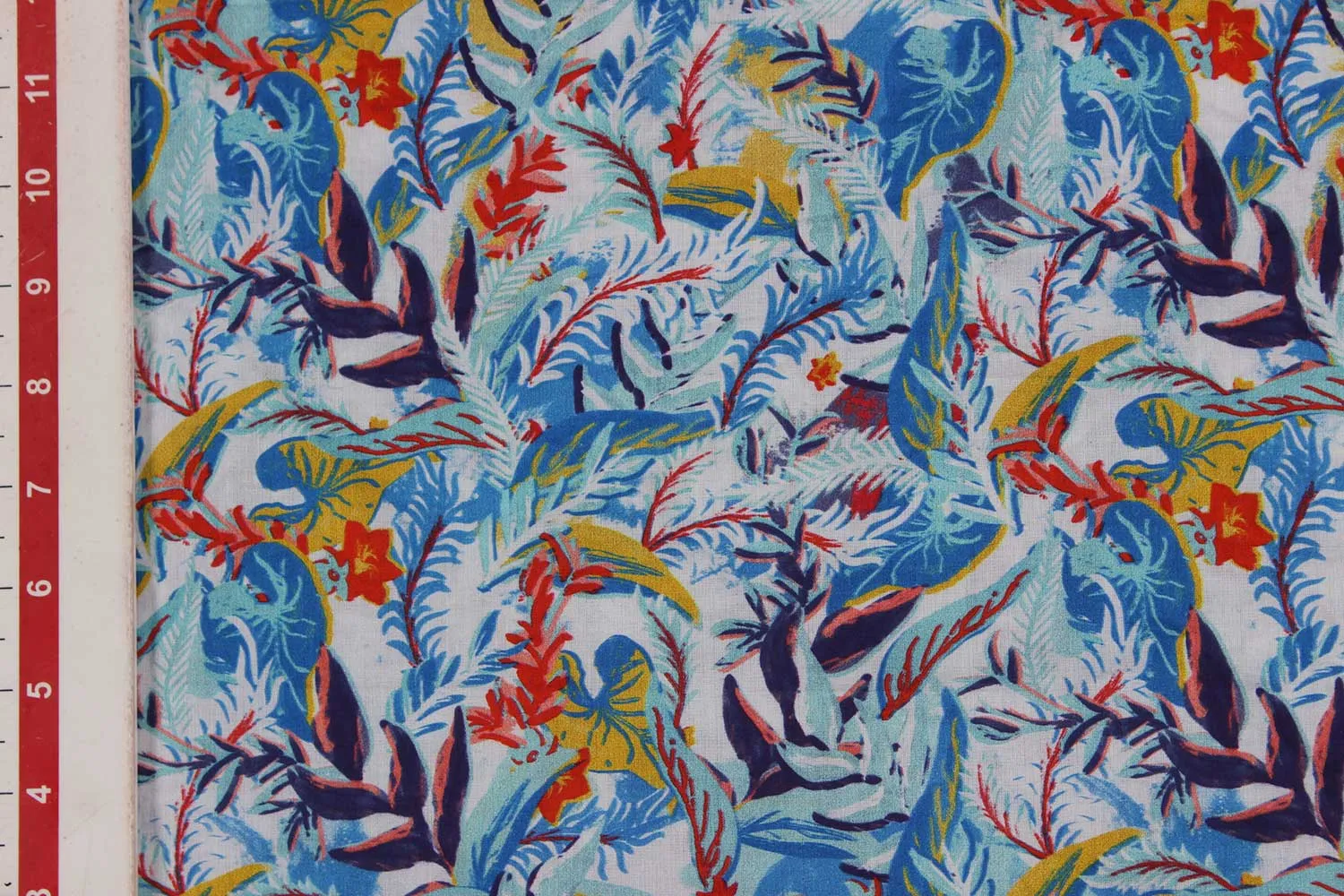 Multicolor Floral Cotton Cambric Fabric