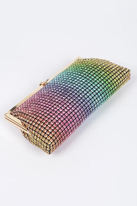 Multicolor Rhinestone Party Clutch