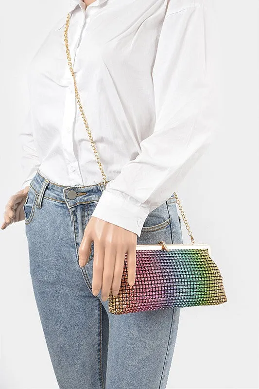 Multicolor Rhinestone Party Clutch