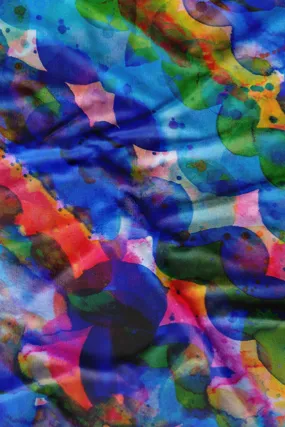 Multicolored Abstract Printed Georgette Fabric
