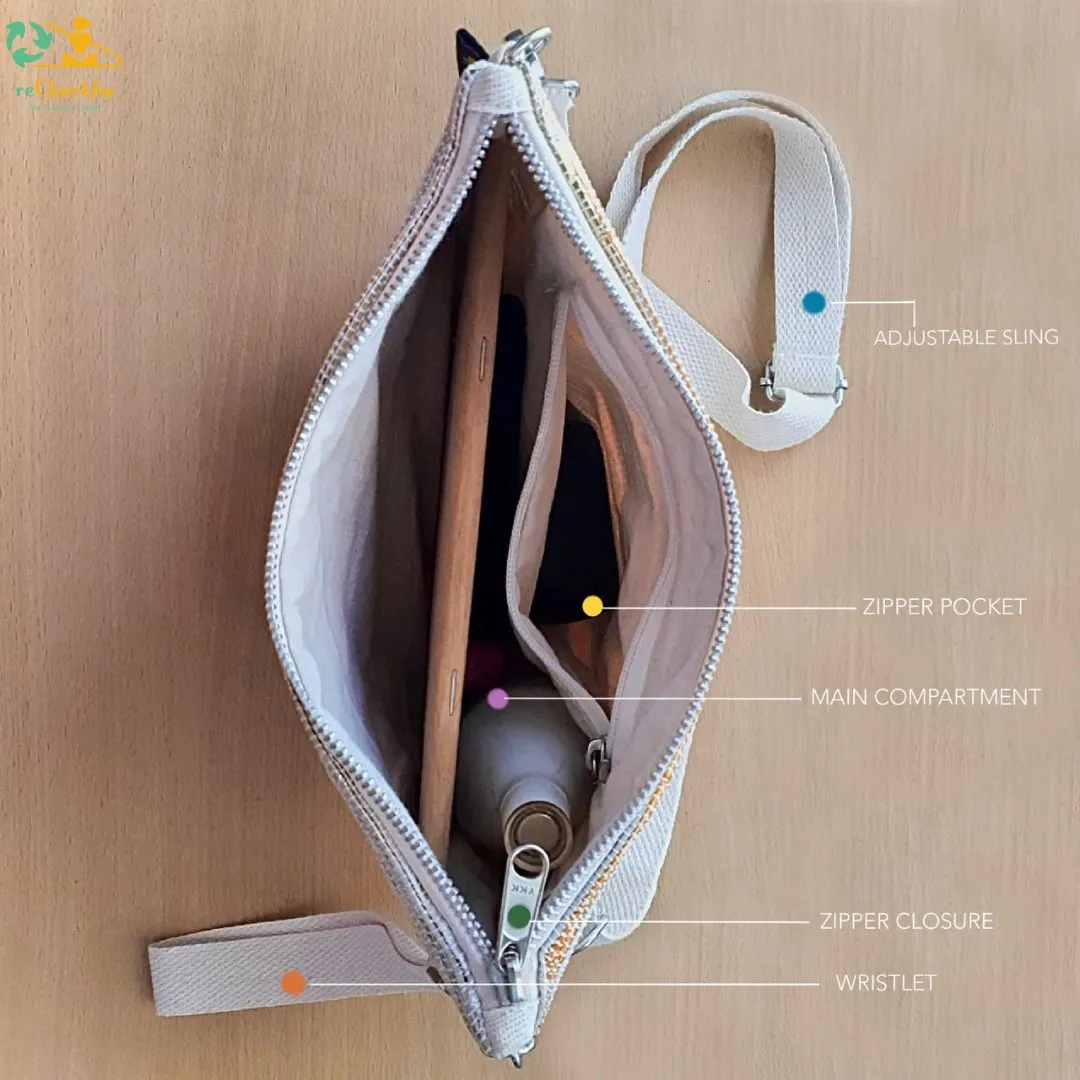Multicolored Upcycled Handwoven Sling Bag (SI0125-015) PS_W