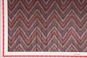 Multicolour Chevron Printed Lurex Spandex Knitfabric
