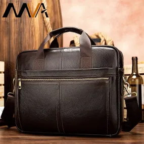 MVA Men's Briefcases Genuine Leather Messenger Bag Men Leather Business Laptop Office Bags for Men Briefcases Men's Bags
