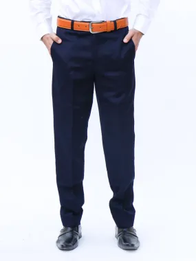 MWF09 Men's Wrinkle-Free 100% Cotton Trouser Dark Navy Blue