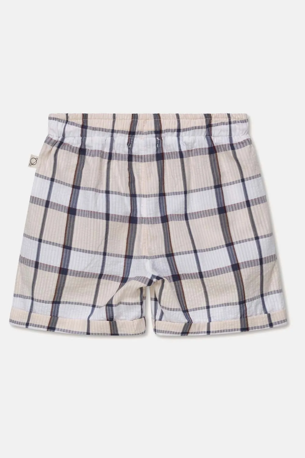 My Little Cozmo Kids Plaid Seersucker Bermuda Shorts