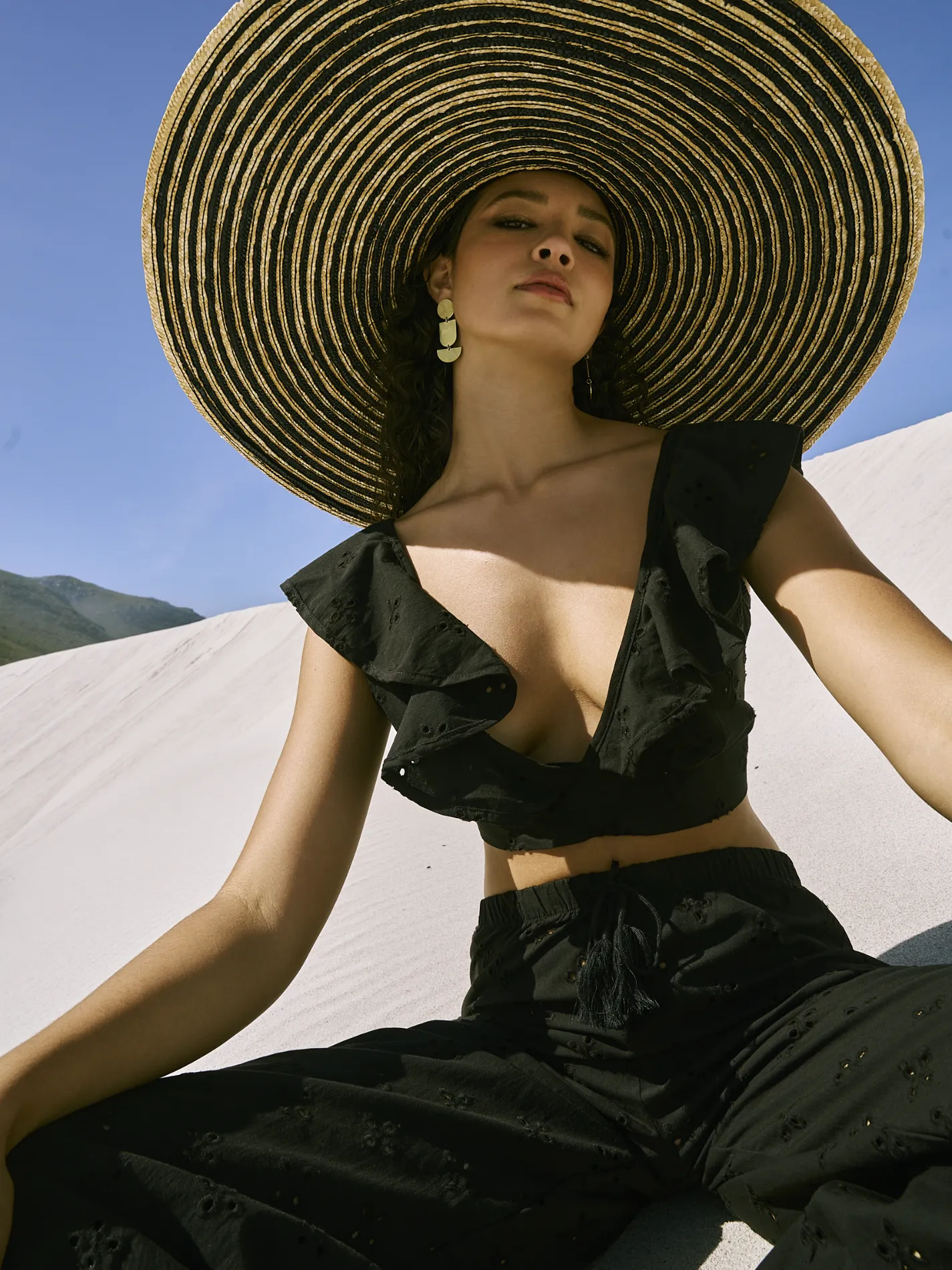 Mykonos Crop Top  - Black