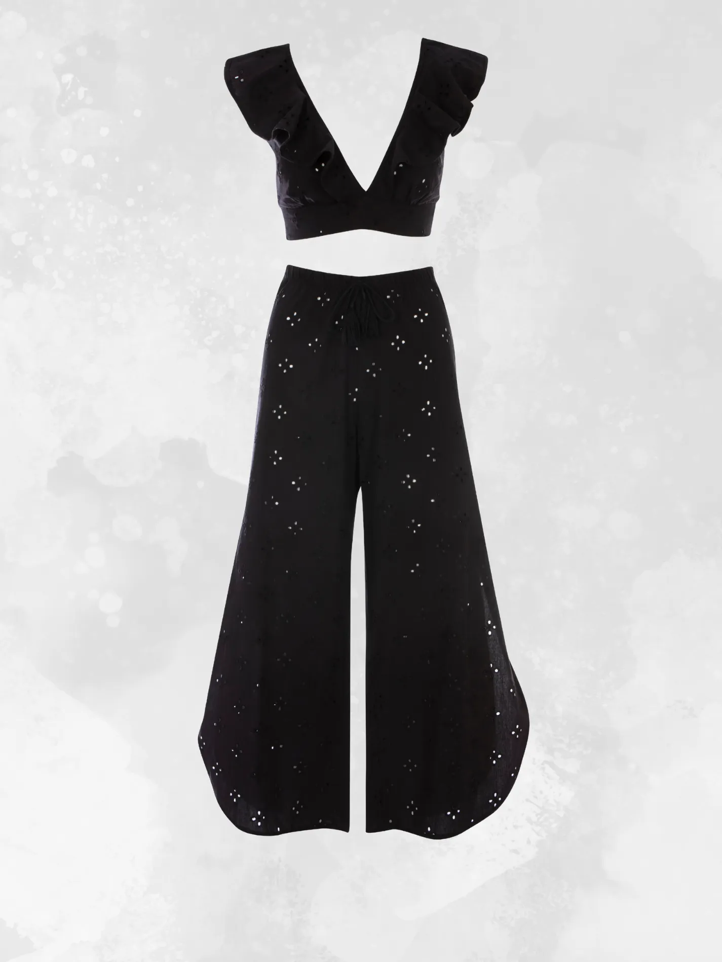 Mykonos Crop Top  - Black