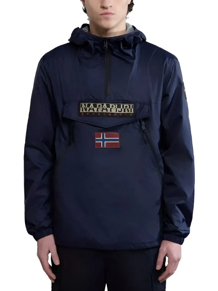 Napapijri Men Coat Rainforest Pocket Windbreaker Blu Marine