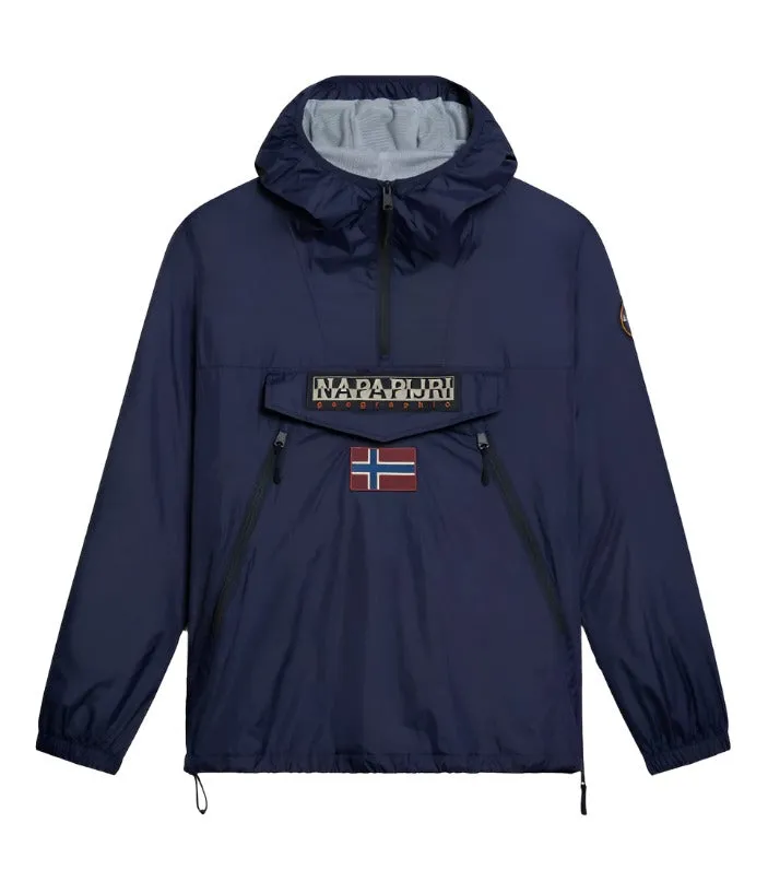 Napapijri Men Coat Rainforest Pocket Windbreaker Blu Marine