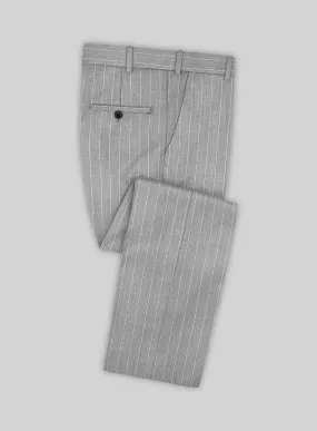 Napolean Genova Stripe Gray Wool Pants