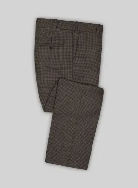 Napolean Mini Houndstooth Brown Wool Pants