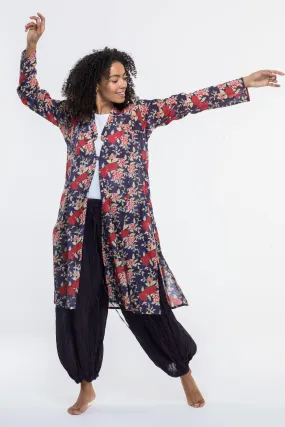 Nargis Jacket Hand Block Printed Pure Cotton Was £79 - Now Only £45 - Only Size S/M Left